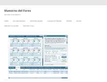 Tablet Screenshot of maestrosdelforex.com